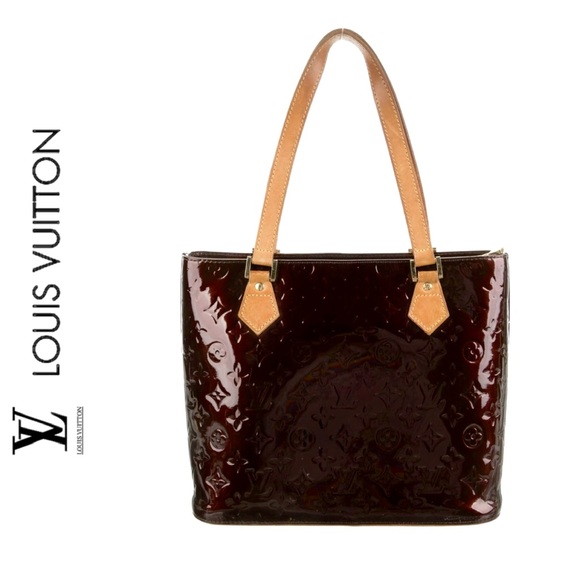SOLD!! Louis Vuitton LV Vernis Houston Tote in Amarante Patent Leather - Picture 16 of 17